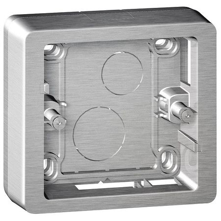 Коробка 1-ная накладная, титан, 080244