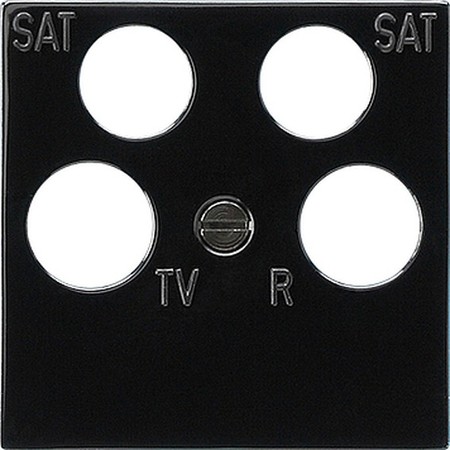 Накладка на розетку телевизионную Gira SYSTEM 55, черный, 025910