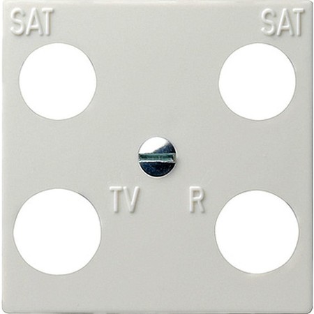 Накладка на розетку телевизионную Gira SYSTEM 55, белый глянцевый, 025803