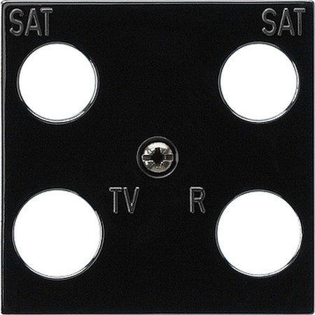 Накладка на розетку телевизионную Gira SYSTEM 55, черный, 025810