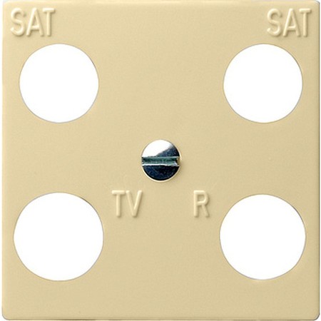 Накладка на розетку телевизионную Gira SYSTEM 55, кремовый глянцевый, 025801