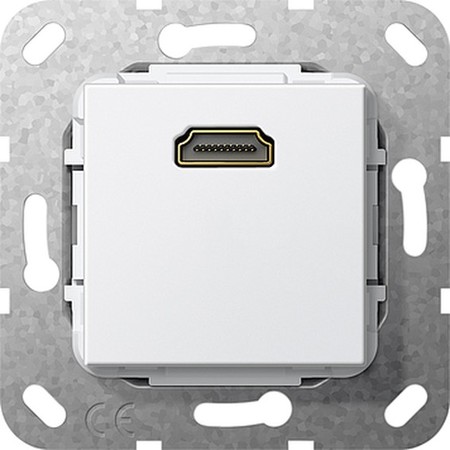 Розетка HDMI Gira SYSTEM 55, белый, 566903
