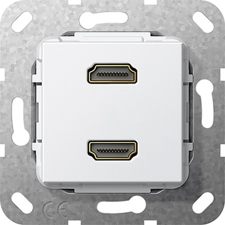 Розетка HDMI Gira SYSTEM 55, белый, 567203