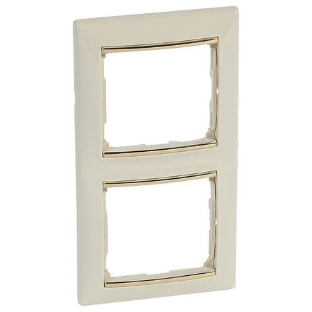 Рамка 2 поста Legrand VALENA, вертикальная, слоновая кость, 774156