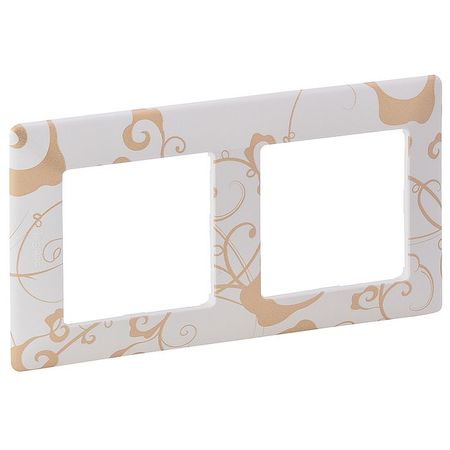 Рамка 2 поста Legrand VALENA LIFE, ампир белый, 754102
