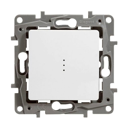 Выключатель 1-клавишный Legrand ETIKA, с подсветкой, скрытый монтаж, белый, 672203