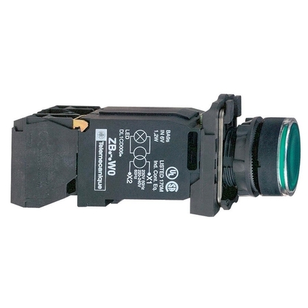 Кнопка Schneider Electric Harmony 22 мм, 240В, IP66, Зеленый, XB5AW3345