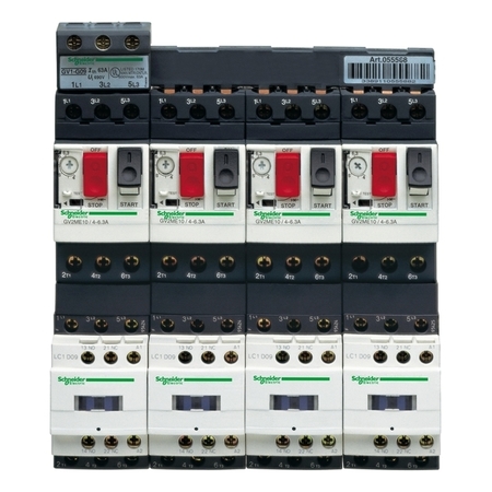 Пускатель Schneider Electric TeSys GV2DM 6.3А, 2.2кВт 400/24В, GV2DM110B7