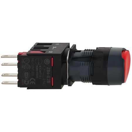 Кнопка Schneider Electric Harmony 16 мм, IP65, Красный, XB6AA42B