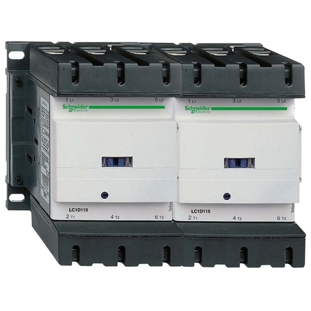 Реверсивный контактор Schneider Electric TeSys LC2D 3P 150А 400/24В DC 75кВт, LC2D150BD