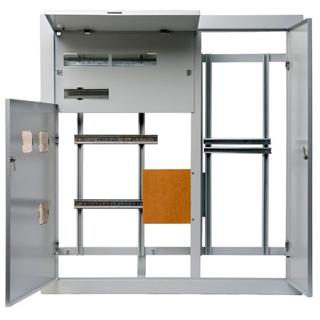 Распределительный шкаф DEKraft ЩЭ-3 мод., IP31, встраиваемый, сталь, серая дверь, 30711DEK