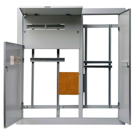 Этажный щит DEKraft ЩЭ-2 мод., IP31, встраиваемый, сталь, серая дверь, 30710DEK