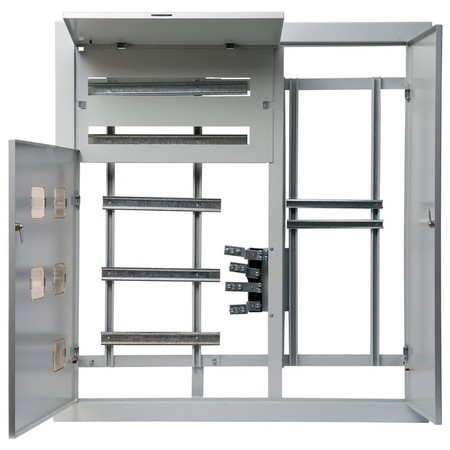 Этажный щит DEKraft ЩЭ-5 мод., IP31, встраиваемый, сталь, серая дверь, с клеммами, 30718DEK