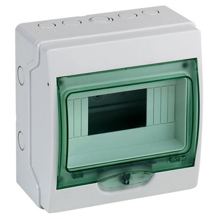Распределительный шкаф Schneider Electric KAEDRA, 12 мод., IP65, навесной, пластик, зеленая дверь, 13979