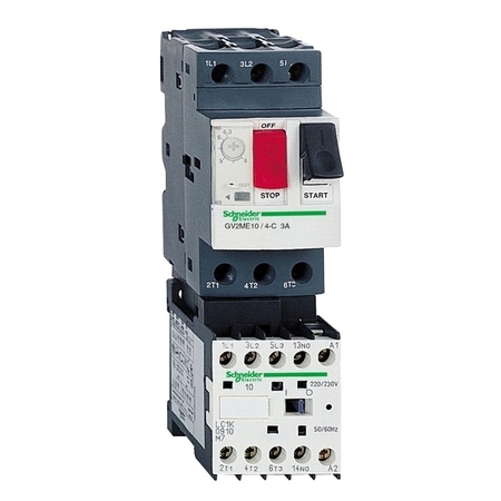 Реверсивный пускатель Schneider Electric TeSys GV2ME 1.6А, 0.75кВт 400/, GV2ME07K1F7