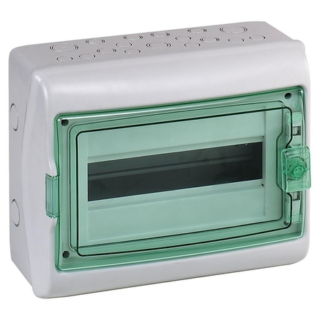 Распределительный шкаф Schneider Electric KAEDRA, 12 мод., IP65, навесной, пластик, зеленая дверь, 13981