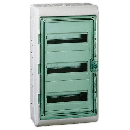 Распределительный шкаф Schneider Electric KAEDRA, 36 мод., IP65, навесной, пластик, зеленая дверь, 13985