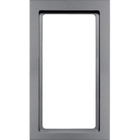 Рамка с большим вырезом Berker Q.3, вертикальная, алюминий бархатный, 13096094