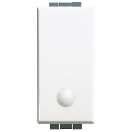 Переключатель 1-клавишный перекрестный BTicino LIVING LIGHT, с возможностью подсветки, скрытый монтаж, белый, C4004L