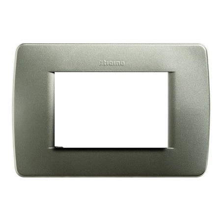 Рамка 4 модуля BTicino LIVING LIGHT, зеленый металлик, C4804VM