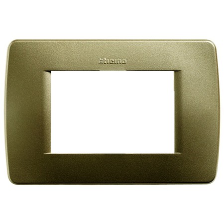 Рамка 4 модуля BTicino LIVING LIGHT, желтый металлик, C4804GM