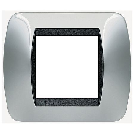 Рамка 2 модуля BTicino LIVING LIGHT, светлый хром, L4802CR