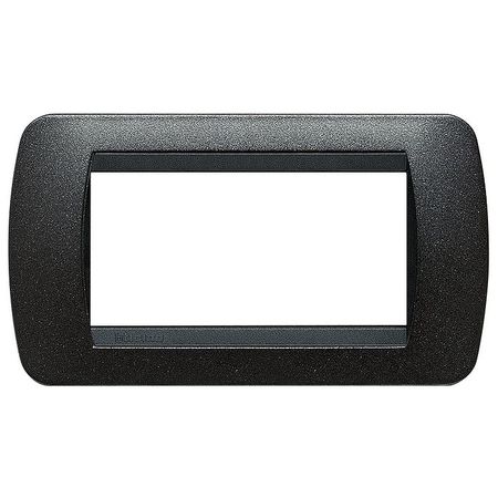 Рамка 7 модулей BTicino LIVING LIGHT, черный графит, L4804GFN