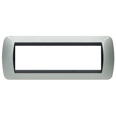 Рамка 7 модулей BTicino LIVING LIGHT, светлый алюминий, L4807AL