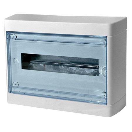 Распределительный шкаф Legrand Nedbox, 8 мод., IP41, навесной, пластик, прозрачная дверь, с клеммами, 601245