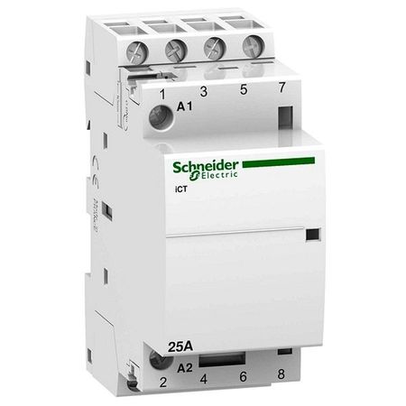 Модульный контактор Schneider Electric iCT 4P 25А 400/24В AC, A9C20134