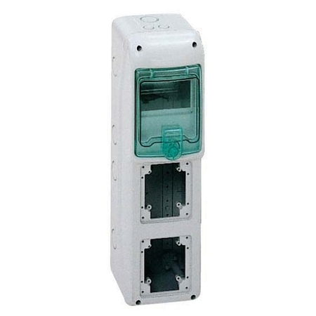 Распределительный шкаф Schneider Electric KAEDRA, 5 мод., IP65, навесной, пластик, зеленая дверь, 13178