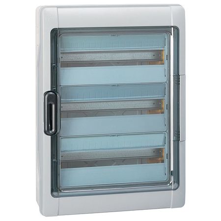 Распределительный шкаф Legrand Plexo³, 18 мод., IP65, навесной, пластик, дверь, с клеммами, 601987