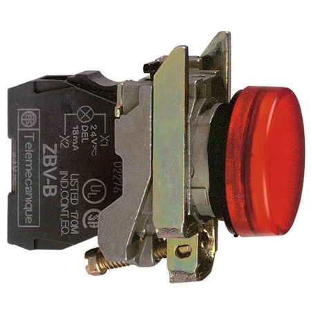 Лампа сигнальная Schneider Electric Harmony, 22мм, 220В, AC, Красный, XB4BVM4
