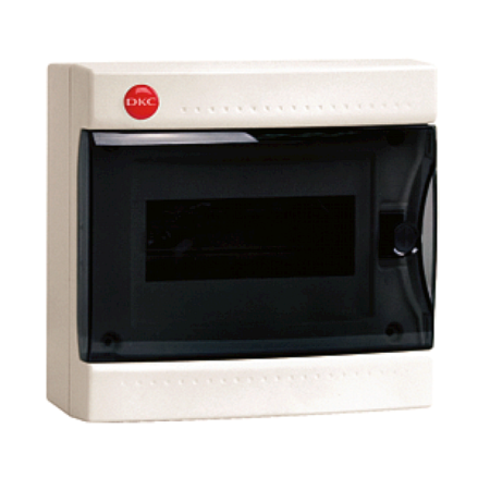 Распределительный шкаф DKC RAMbase, 8 мод., IP41, навесной, пластик, дверь, с клеммами, 84908