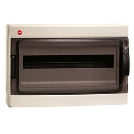 Распределительный шкаф DKC RAMbase, 18 мод., IP65, навесной, пластик, дверь, с клеммами, 85718