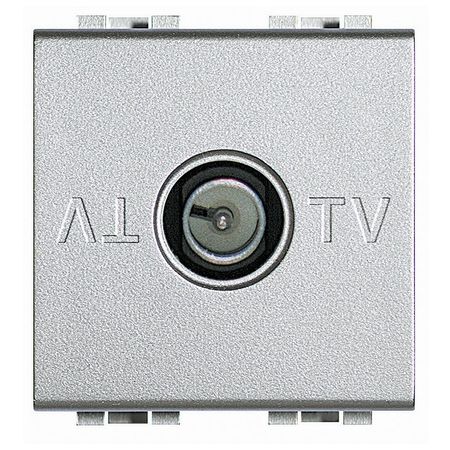 Розетка TV BTicino LIVING LIGHT, оконечная, алюминий, NT4202DC2