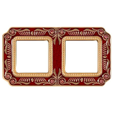 Рамка 2 поста FEDE FIRENZE SMALTO ITALIANO, ruby red, FD01362ROEN