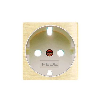 Накладка на розетку FEDE коллекции FEDE, с заземлением, matt patina, FD04335PM-A