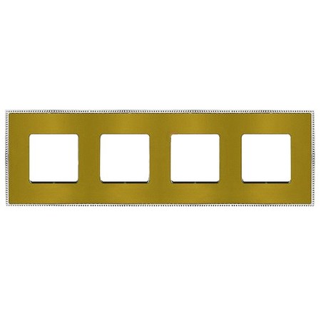 Рамка 4 поста FEDE BELLE EPOQUE, matt gold/bright chrome, FD01434OMCB