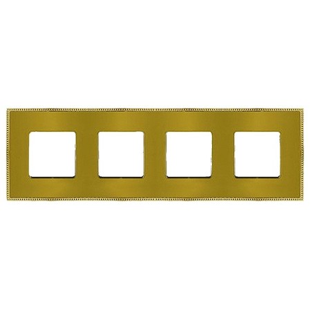 Рамка 4 поста FEDE BELLE EPOQUE, matt gold/bright gold, FD01434OMOB