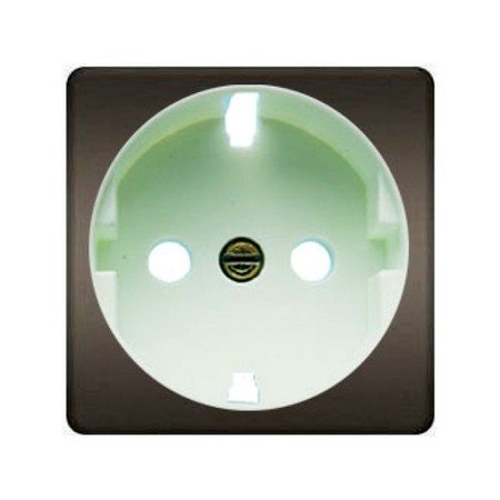 Накладка на розетку FEDE коллекции FEDE, с заземлением, graphite/белый, FD04335GR