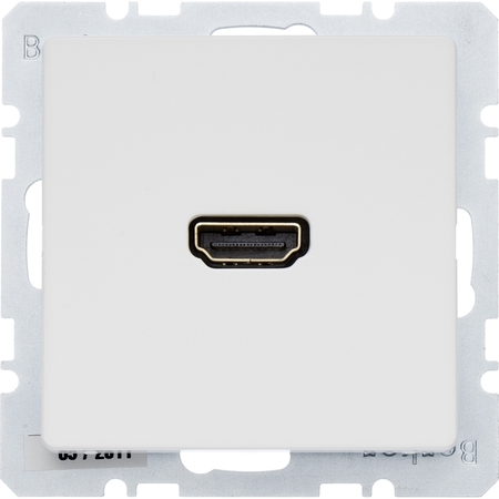 Розетка HDMI Berker, белый бархат, 3315436089