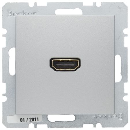 Розетка HDMI Berker, алюминий, 3315421404