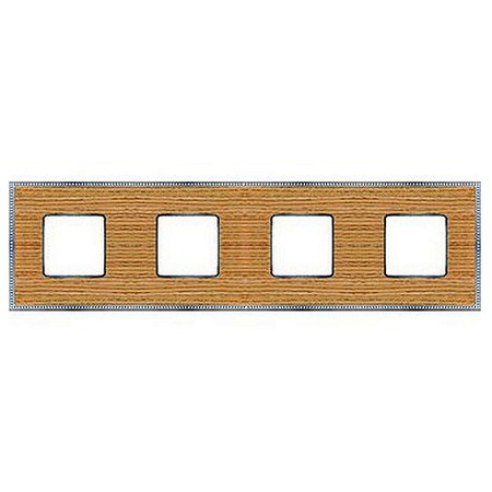 Рамка 4 поста FEDE BELLE EPOQUE, oak/bright chrome, FD01454OCB