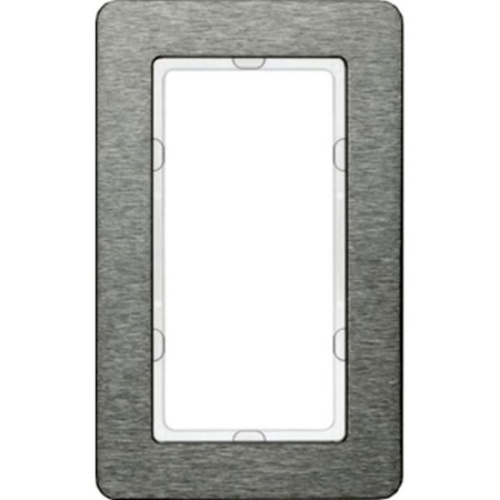 Рамка с большим вырезом Berker Q.7, вертикальная, нержавеющая сталь, 13096083