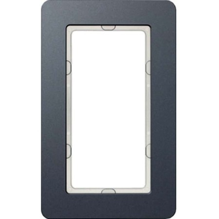 Рамка с большим вырезом Berker Q.7, вертикальная, алюминий, 13096074