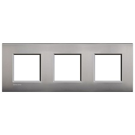 Рамка 3 поста BTicino LIVING LIGHT, матовый никель, LNE4802M3NK