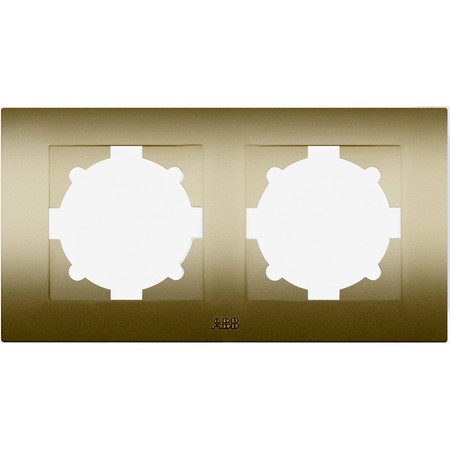 Рамка 2 поста ABB COSMO, титан, 612-011400-226