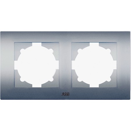 Рамка 2 поста ABB COSMO, алюминий, 612-011000-226