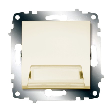 Выключатель 1-клавишный кнопочный ABB COSMO, кремовый, 619-010300-208